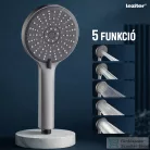 Leziter Lili 5 funkciós kézizuhany tömlővel tartóval szürke SM-1184-GR