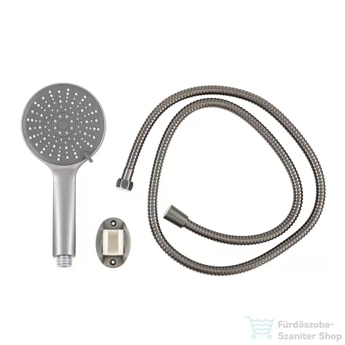 Leziter Lili 5 funkciós kézizuhany tömlővel tartóval szürke SM-1184-GR