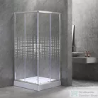 Leziter Spirit Mátrix 80x80 cm-es szögletes zuhanykabin, erősített akril zuhanytálcával SM80A_AKSZ80ZT