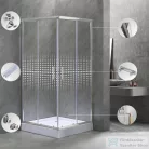 Leziter Spirit Mátrix 90x90 cm-es szögletes zuhanykabin, erősített akril zuhanytálcával SM90A_AKSZ90ZT