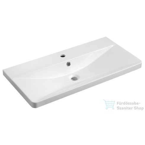 AQUALINE SEN öntöttmárvány mosdó, 81x40cm (SN810)