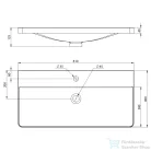 AQUALINE SEN öntöttmárvány mosdó, 81x40cm (SN810)