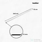 Leziter Vinyl SPC padlószegély Snow white 2400x100x12 mm SNO-SZ-100