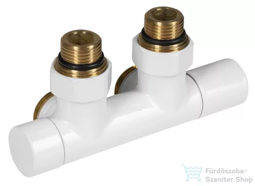 Aqualine R-SART radiátor szelep középső bekötéshez, fehér SR230W