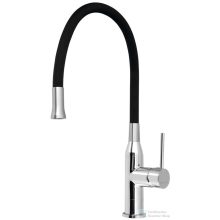   Sapho SILI mosogató-csaptelep, szilikon cső, 224/263/475mm, fekete/króm (SR426)