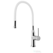   Sapho SILI mosogató-csaptelep, szilikon cső, 224/263/475mm, fehér/króm (SR481)