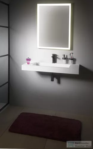 Sapho SORT tükör LED világítással, 60x80cm, matt fekete ST080