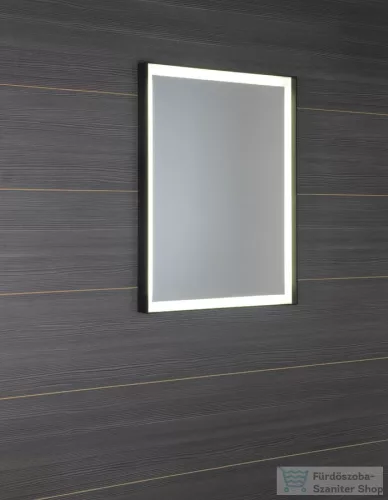 Sapho SORT tükör LED világítással, 60x80cm, matt fekete ST080
