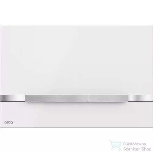 Alcaplast nyomólap fehér üveg STRIPE-GL1200