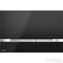 Alcaplast nyomólap rozsdamentes-fekete fényes STRIPE BLACK