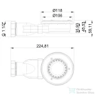Invena ALVERO Slim zuhanytálca szifon,  SU-AK-702-H