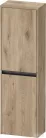 Duravit SIVIDA 132x40x24 cm-es, 2 ajtós középmagas szekrény fekete fogantyúval, balos, márványos tölgy SV1319L55550000