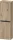 Duravit SIVIDA 132x40x24 cm-es, 2 ajtós középmagas szekrény fekete fogantyúval, balos, márványos tölgy SV1319L55550000