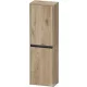 Duravit SIVIDA 132x40x24 cm-es, 2 ajtós középmagas szekrény fekete fogantyúval, balos, márványos tölgy SV1319L55550000