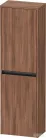 Duravit SIVIDA 132x40x24 cm-es, 2 ajtós középmagas szekrény fekete fogantyúval, balos, matt dió SV1319L79790000