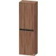 Duravit SIVIDA 132x40x24 cm-es, 2 ajtós középmagas szekrény fekete fogantyúval, balos, matt dió SV1319L79790000