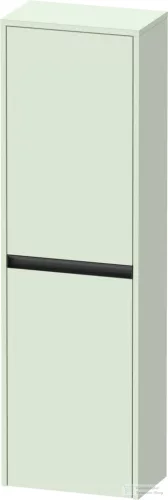 Duravit SIVIDA 132x40x24 cm-es, 2 ajtós középmagas szekrény fekete fogantyúval, jobbos, matt halványzöld SV1319RHHHH0000