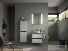 Duravit SIVIDA 132x40x24 cm-es, 2 ajtós középmagas szekrény fekete fogantyúval, jobbos, matt halványzöld SV1319RHHHH0000