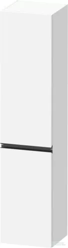 Duravit SIVIDA 176x40x37,4 cm-es, 2 ajtós szekrény fekete fogantyúval, balos, matt fehér SV1370LBD180000