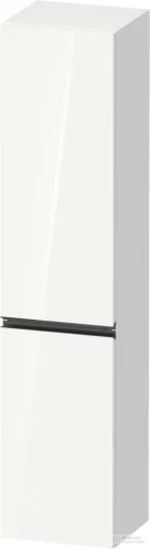Duravit SIVIDA 176x40x37,4 cm-es, 2 ajtós szekrény fekete fogantyúval, balos, fényes fehér SV1370LBD220000