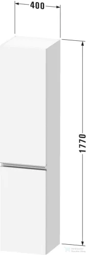 Duravit SIVIDA 176x40x37,4 cm-es, 2 ajtós szekrény fekete fogantyúval, balos, matt dió SV1370LBD790000