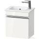 Duravit SIVIDA 40x28,7 cm-es, 1 ajtós alsószekrény króm színű fogantyúval, mosdó és csaptelep nélkül, balos, fényes fehér SV4642L10220000