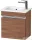 Duravit SIVIDA 40x28,7 cm-es, 1 ajtós alsószekrény króm színű fogantyúval, mosdó és csaptelep nélkül, balos, matt dió SV4642L10790000