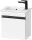 Duravit SIVIDA 40x28,7 cm-es, 1 ajtós alsószekrény fekete színű fogantyúval, mosdó és csaptelep nélkül, balos, matt fehér SV4642LBD180000