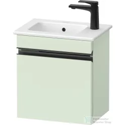   Duravit SIVIDA 40x28,7 cm-es, 1 ajtós alsószekrény fekete színű fogantyúval, mosdó és csaptelep nélkül, balos, matt halványzöld SV4642LBDHH0000