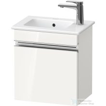   Duravit SIVIDA 40x28,7 cm-es, 1 ajtós alsószekrény króm színű fogantyúval, mosdó és csaptelep nélkül, jobbos, fényes fehér SV4642R10220000