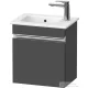 Duravit SIVIDA 40x28,7 cm-es, 1 ajtós alsószekrény króm színű fogantyúval, mosdó és csaptelep nélkül, jobbos, matt grafit SV4642R10490000
