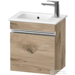   Duravit SIVIDA 40x28,7 cm-es, 1 ajtós alsószekrény króm színű fogantyúval, mosdó és csaptelep nélkül, jobbos, márványos tölgy SV4642R10550000
