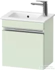 Duravit SIVIDA 40x28,7 cm-es, 1 ajtós alsószekrény króm színű fogantyúval, mosdó és csaptelep nélkül, jobbos, matt halványzöld SV4642R10HH0000