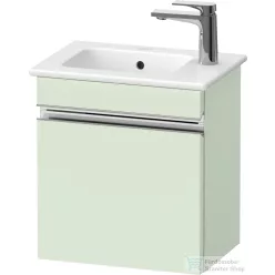   Duravit SIVIDA 40x28,7 cm-es, 1 ajtós alsószekrény króm színű fogantyúval, mosdó és csaptelep nélkül, jobbos, matt halványzöld SV4642R10HH0000