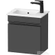 Duravit SIVIDA 40x28,7 cm-es, 1 ajtós alsószekrény fekete színű fogantyúval, mosdó és csaptelep nélkül, jobbos, matt grafit SV4642RBD490000