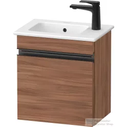   Duravit SIVIDA 40x28,7 cm-es, 1 ajtós alsószekrény fekete színű fogantyúval, mosdó és csaptelep nélkül, jobbos, matt dió SV4642RBD790000