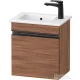 Duravit SIVIDA 40x28,7 cm-es, 1 ajtós alsószekrény fekete színű fogantyúval, mosdó és csaptelep nélkül, jobbos, matt dió SV4642RBD790000