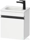 Duravit SIVIDA 40x29,5 cm-es, 1 ajtós alsószekrény fekete színű fogantyúval, mosdó és csaptelep nélkül, balos, matt fehér SV4649LBD180000