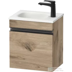   Duravit SIVIDA 40x29,5 cm-es, 1 ajtós alsószekrény fekete színű fogantyúval, mosdó és csaptelep nélkül, balos, márványos tölgy SV4649LBD550000