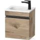 Duravit SIVIDA 40x29,5 cm-es, 1 ajtós alsószekrény fekete színű fogantyúval, mosdó és csaptelep nélkül, balos, márványos tölgy SV4649LBD550000