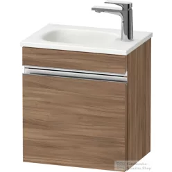   Duravit SIVIDA 40x29,5 cm-es, 1 ajtós alsószekrény króm színű fogantyúval, mosdó és csaptelep nélkül, jobbos, matt dió SV4649R10790000