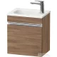 Duravit SIVIDA 40x29,5 cm-es, 1 ajtós alsószekrény króm színű fogantyúval, mosdó és csaptelep nélkül, jobbos, matt dió SV4649R10790000
