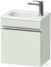 Duravit SIVIDA 40x29,5 cm-es, 1 ajtós alsószekrény króm színű fogantyúval, mosdó és csaptelep nélkül, jobbos, matt halványzöld SV4649R10HH0000