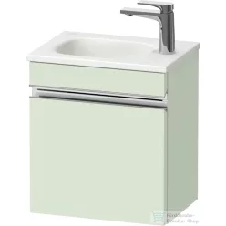   Duravit SIVIDA 40x29,5 cm-es, 1 ajtós alsószekrény króm színű fogantyúval, mosdó és csaptelep nélkül, jobbos, matt halványzöld SV4649R10HH0000