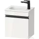 Duravit SIVIDA 40x29,5 cm-es, 1 ajtós alsószekrény fekete színű fogantyúval, mosdó és csaptelep nélkül, jobbos, fényes fehér SV4649RBD220000