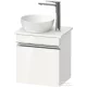 Duravit SIVIDA 40x29,5 cm-es, 1 ajtós alsószekrény króm színű fogantyúval, pult, mosdó és csaptelep nélkül, balos, fényes fehér SV4656L10220000