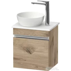   Duravit SIVIDA 40x29,5 cm-es, 1 ajtós alsószekrény króm színű fogantyúval, pult, mosdó és csaptelep nélkül, balos, márványos tölgy SV4656L10550000