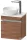 Duravit SIVIDA 40x29,5 cm-es, 1 ajtós alsószekrény króm színű fogantyúval, pult, mosdó és csaptelep nélkül, balos, matt dió SV4656L10790000