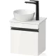 Duravit SIVIDA 40x29,5 cm-es, 1 ajtós alsószekrény fekete színű fogantyúval, pult, mosdó és csaptelep nélkül, balos, fényes fehér SV4656LBD220000