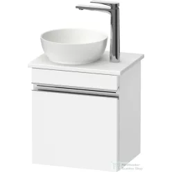   Duravit SIVIDA 40x29,5 cm-es, 1 ajtós alsószekrény króm színű fogantyúval, pult, mosdó és csaptelep nélkül, jobbos, matt fehér SV4656R10180000